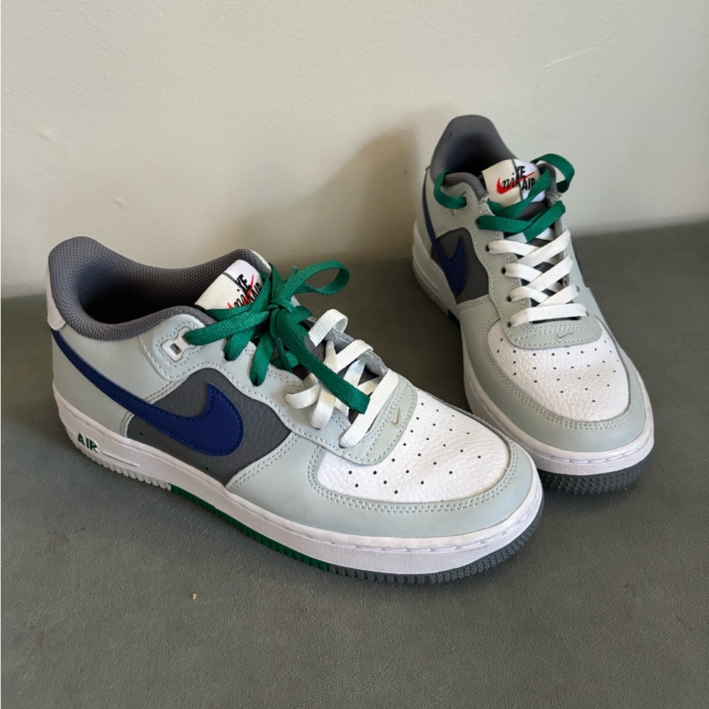Nike Air Force 1 with Blue and Green Highlights